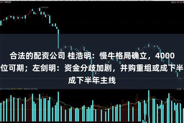 合法的配资公司 桂浩明:慢牛格局确立,4000点目标位可期;左剑明:资金分歧加剧,并购重组或成下半年主线